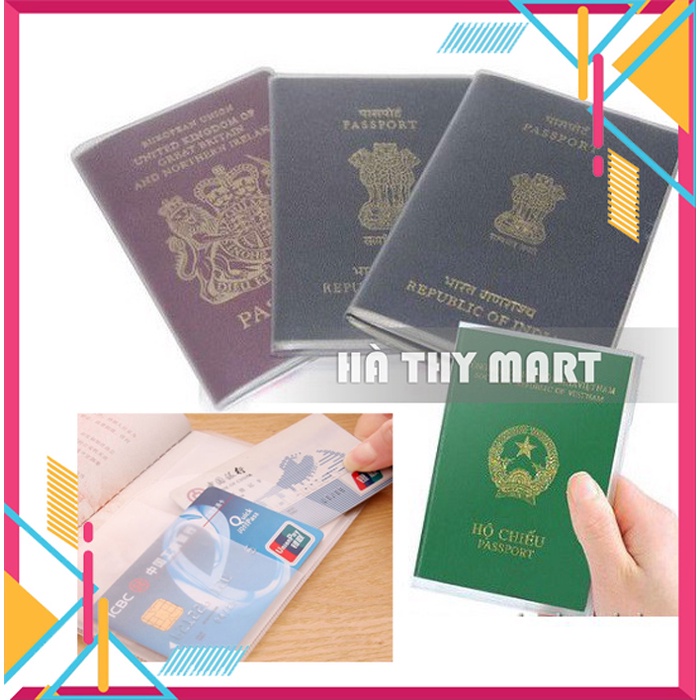 Vỏ bọc passport, hộ chiếu trong suốt tiện dụng [CÓ KHE NHÉT THẺ]