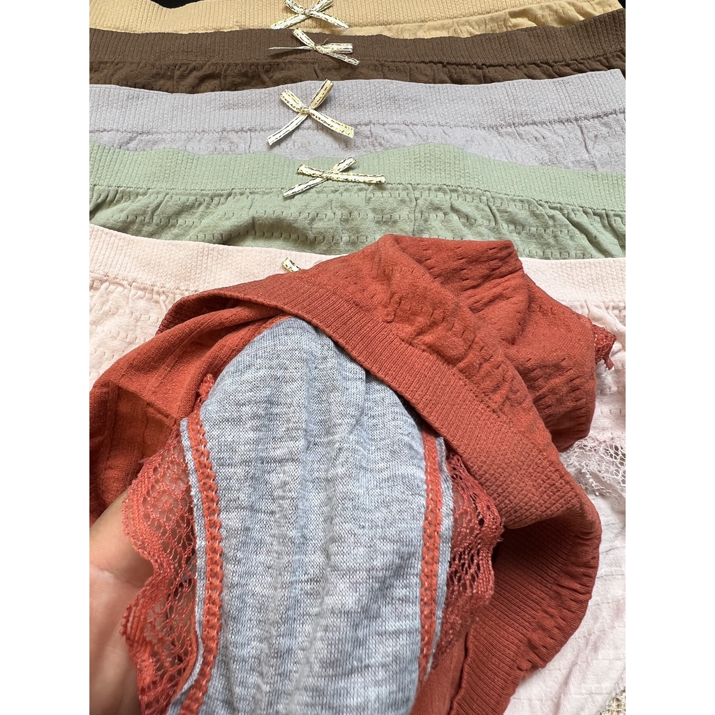 Quần lót nữ cotton - quần chip nữ thoáng mát đính nơ xinh co giãn gợi cảm