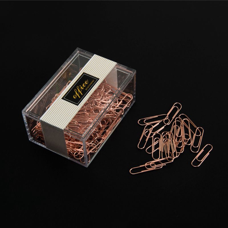 ST❀ 200pcs Small Mini Metal Paper Clips Bookmarks Photos Letter Binder Clip Stationery School Office