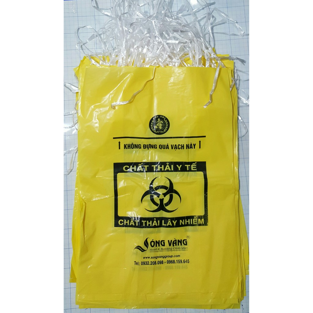 Túi nilon đựng rác thải y tế màu vàng theo thông tư Bộ Y Tế (1kg)
