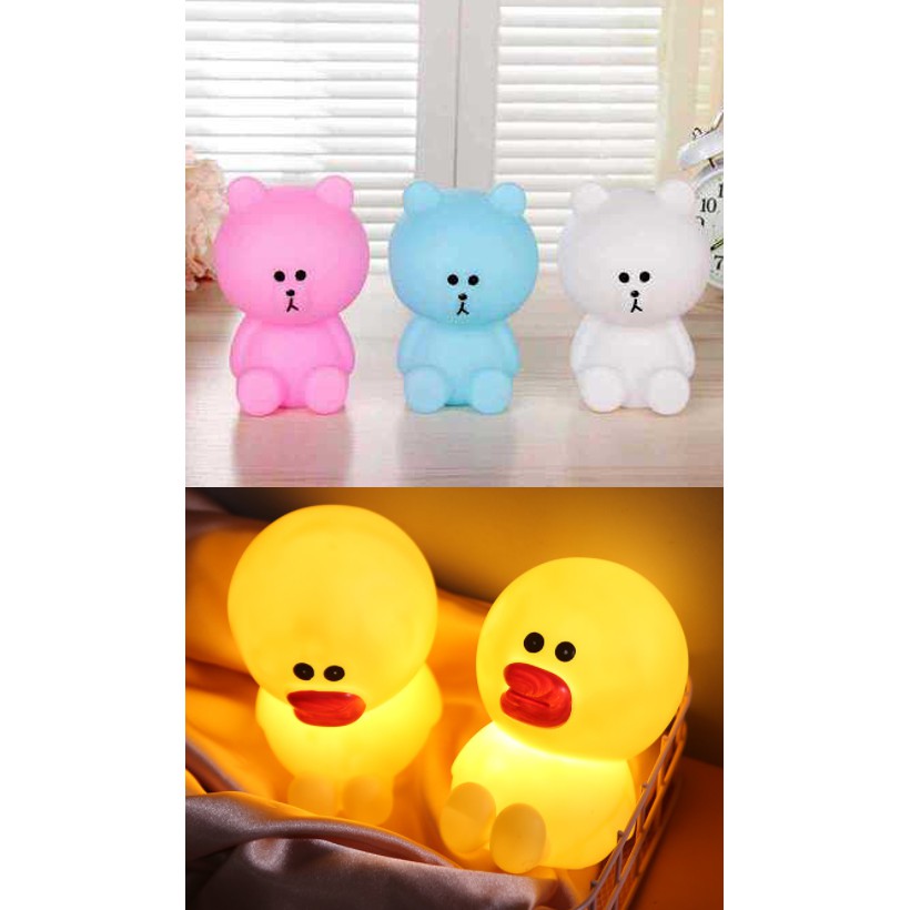 đèn ngủ gấu brown vịt sally DL6 Đèn Led Siêu Dễ Thương