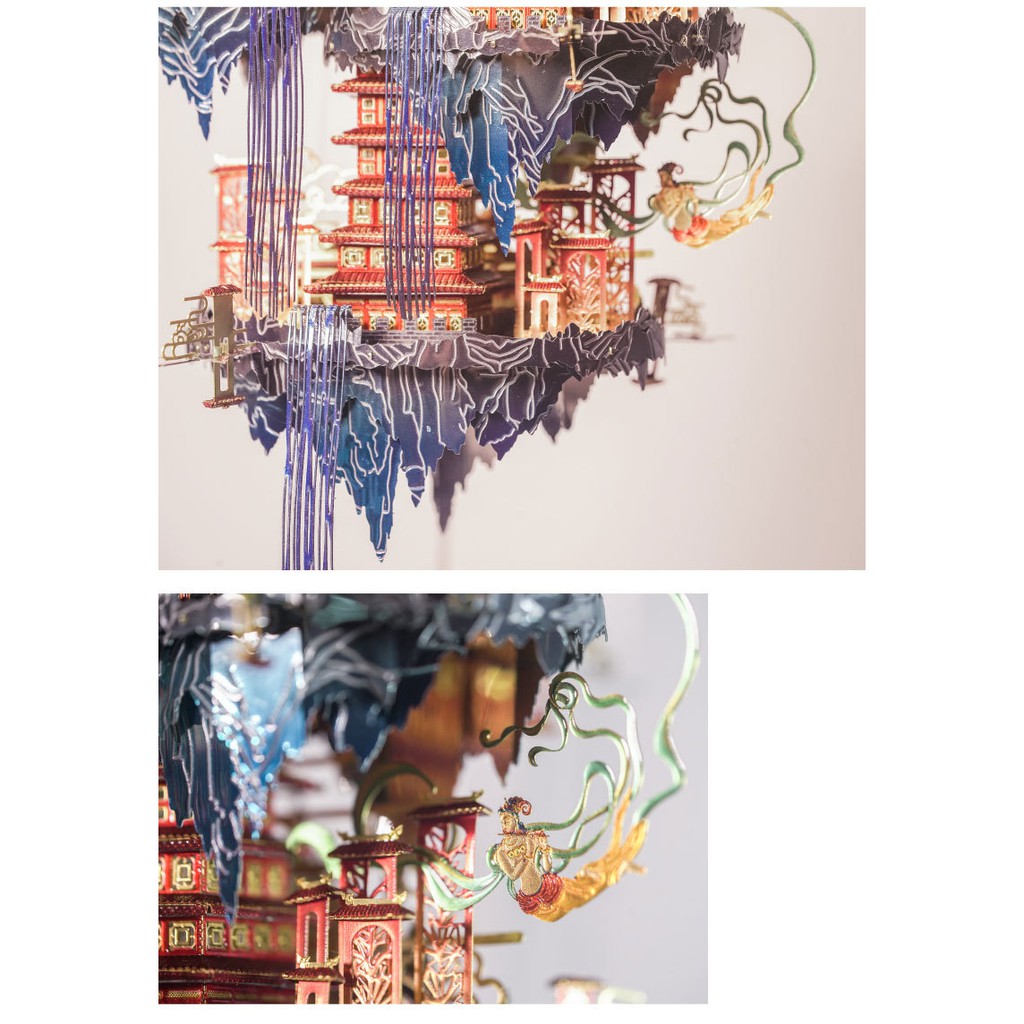 Mô hình lắp ghép kim loại 3d Bồng lai đảo