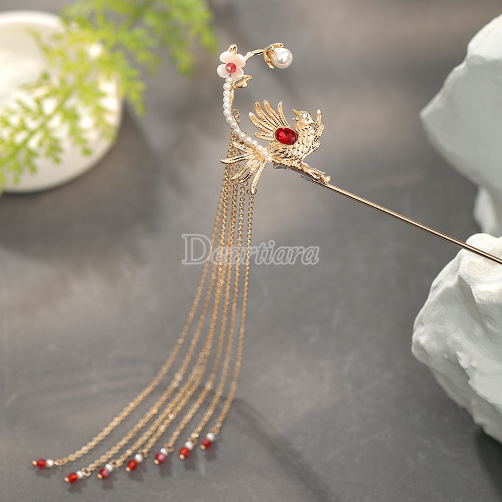 Kẹp Tóc Đính Núm Tua Thời Trang Nữ Tính