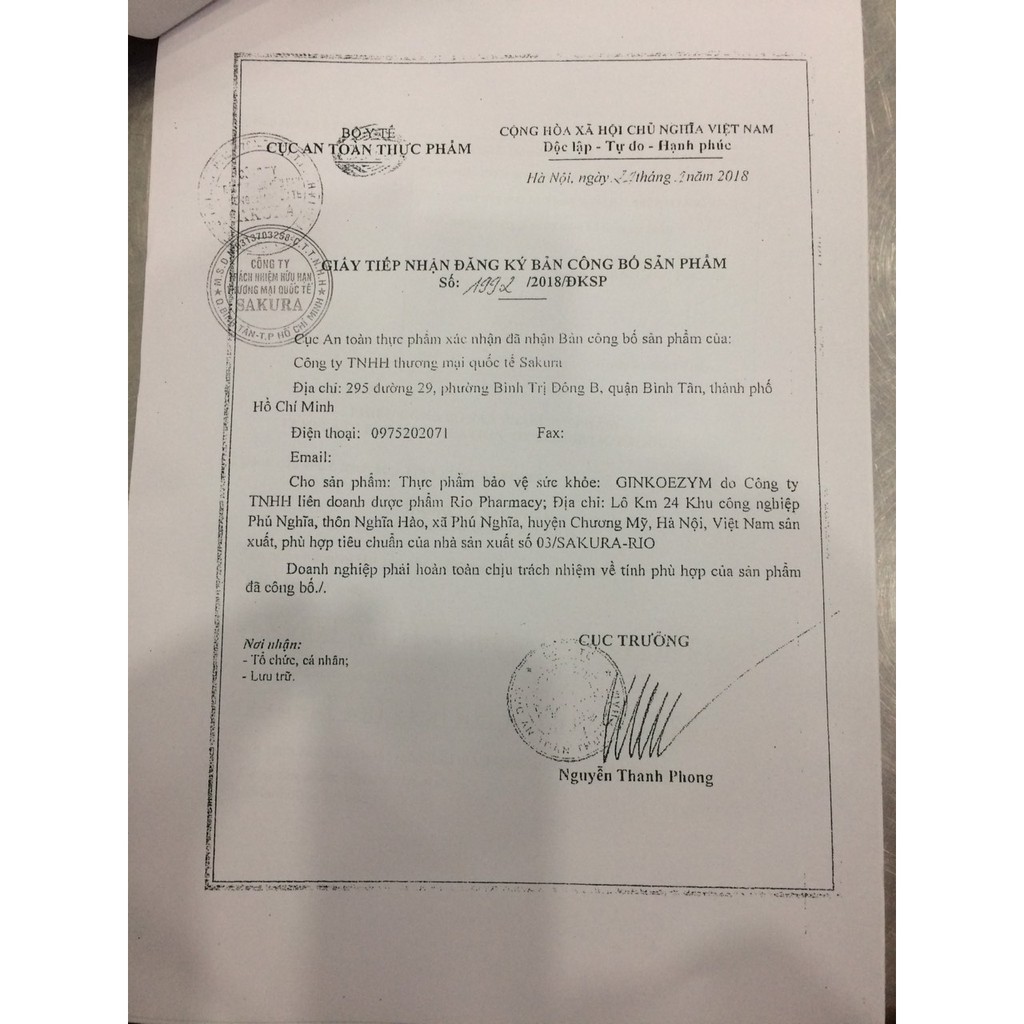 ✅  Hoạt Huyết Dưỡng Não Sakura GinkoEzym