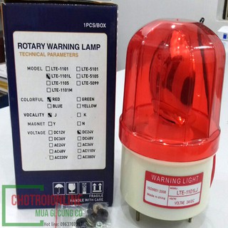 Đèn quay có còi hú 24VDC màu đỏ LTE-1101LJ. Giá rẻ