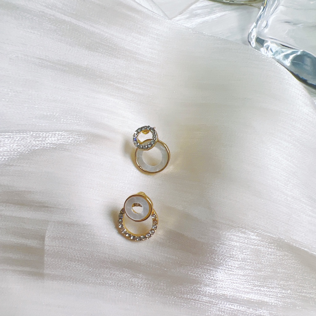 Đôi Khuyên Tai Dáng Tròn Phong Cách Hàn Quốc Dành Nữ Tính