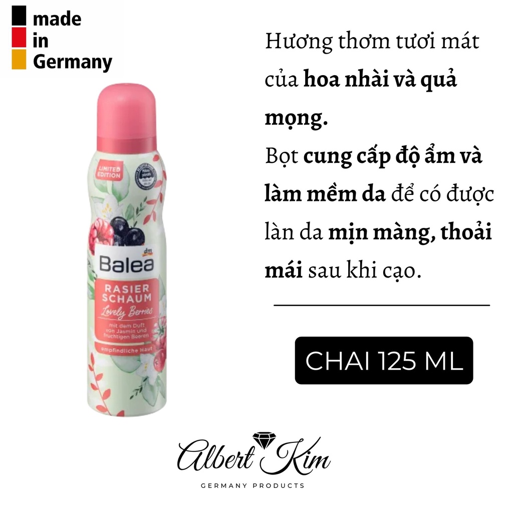 [ Hàng Đức ] Bọt, gel cạo lông nội địa Đức - Balea