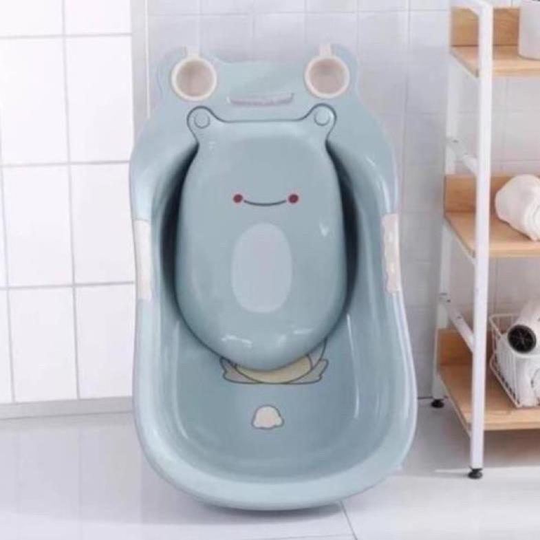 [Kho sỉ]  Chậu tắm ếch cao cấp có đỡ lưng cho bé, chậu tắm ếch nhựa Việt Nhật