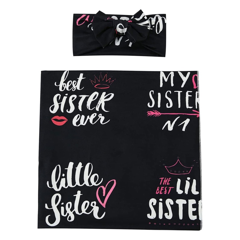 Set 2 Món Gồm Chăn Quấn Và Băng Cài Đầu Mềm Mại Làm Phụ Kiện Chụp Ảnh Cho Bé Sơ Sinh