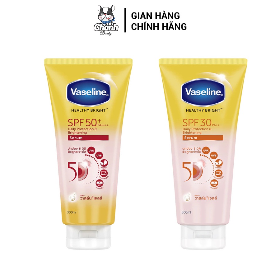 *VÀNG MỚI* Sữa Dưỡng Thể Chống Nắng Vaseline Healthy Bright Daily Sun Refreshing Serum SPF50+