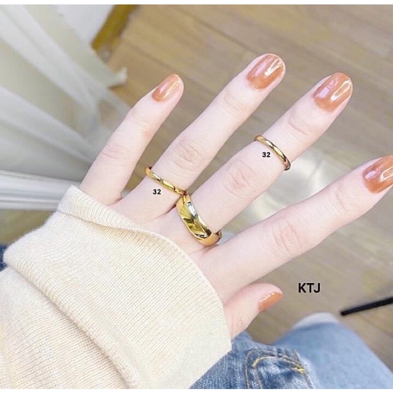 nhẫn chỉ trơn nhỏ vàng 10kara