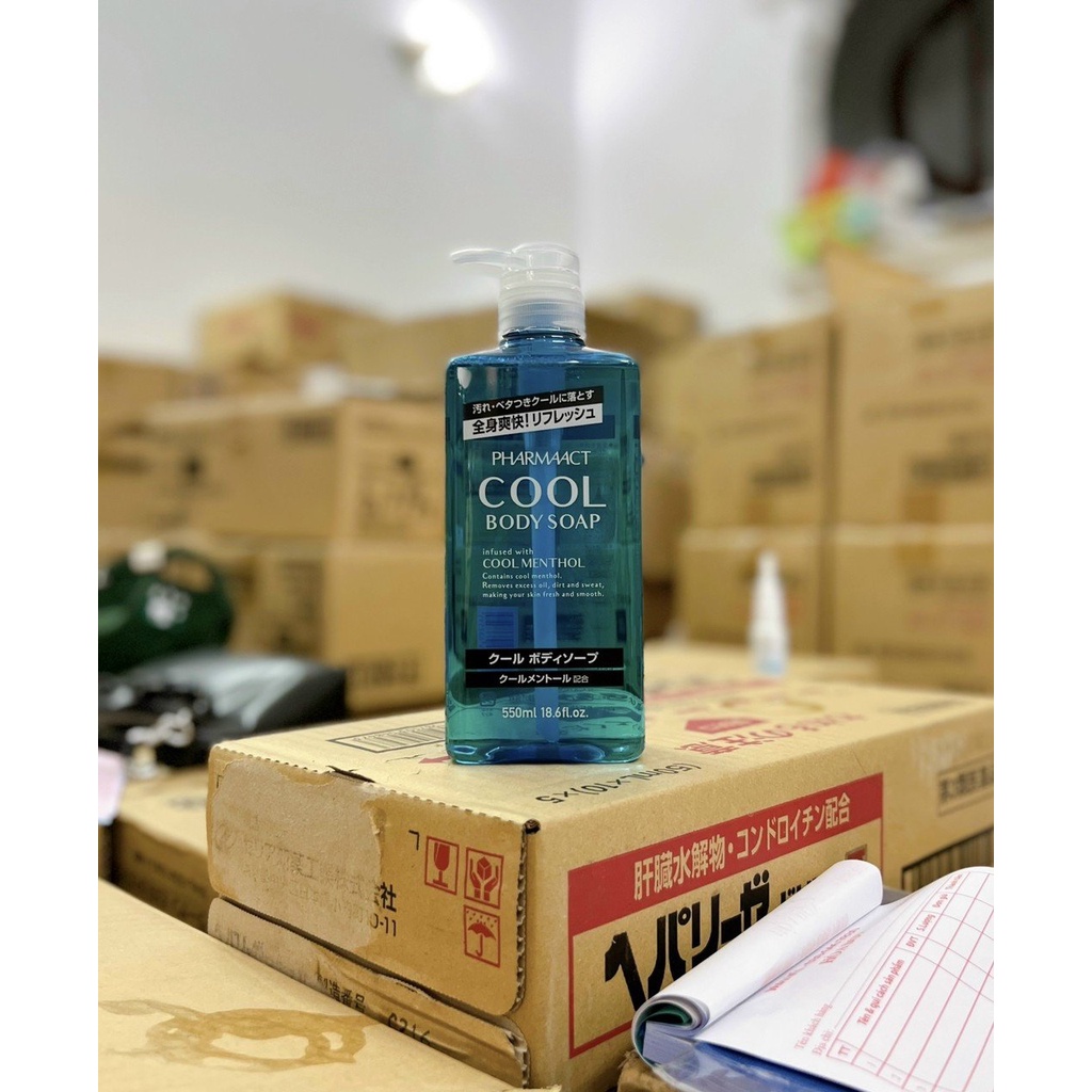 Sữa Tắm Cool Body Soap pharmaact Nhật Bản 550ml mẫu mới