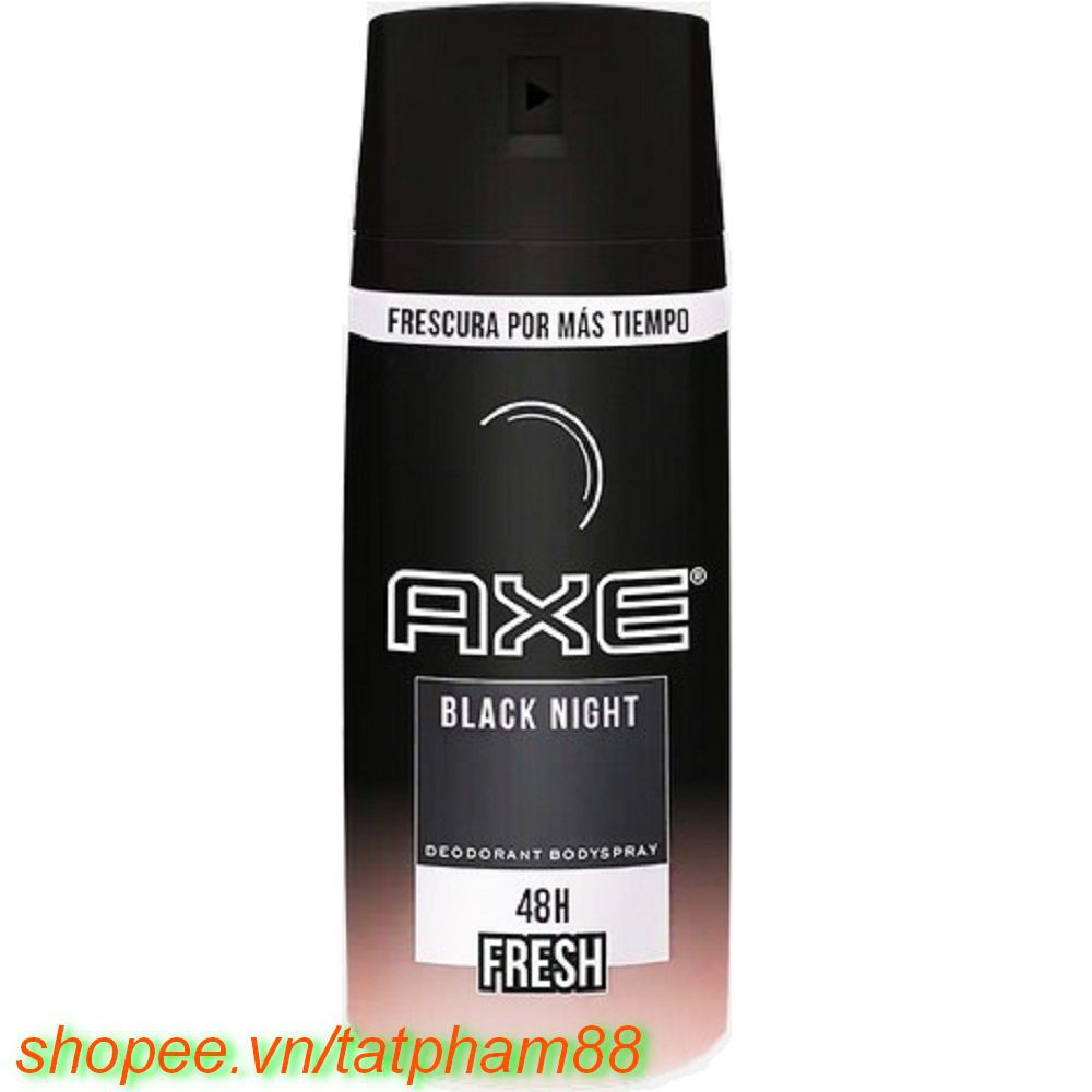 Xịt Khử Mùi Axe 150ml Tiempo Black Night, tatpham88 Chất Lượng Tạo Nên Niềm Tin.