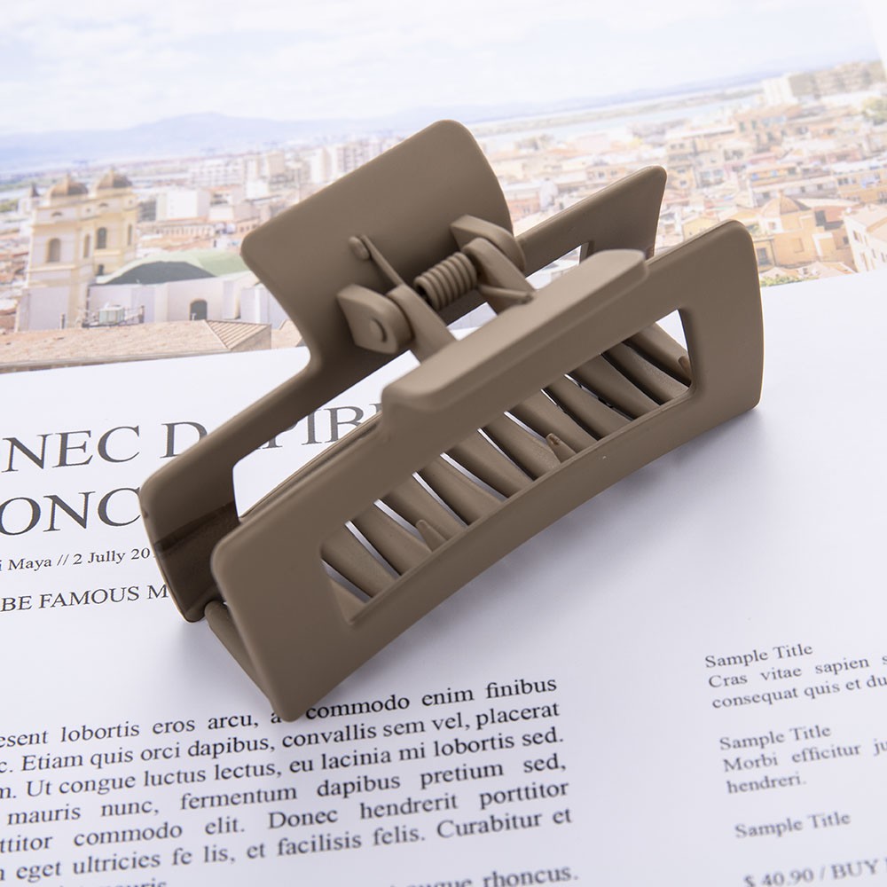 Kẹp tóc màu trơn phong cách Hàn Quốc đơn giản xinh xắn