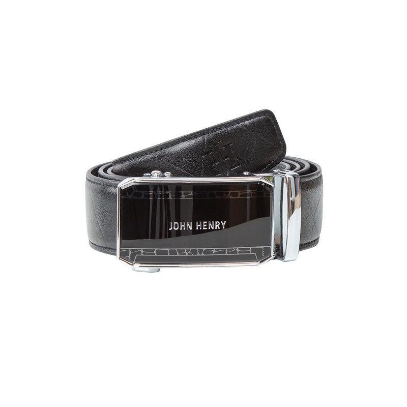 Thắt lưng nam da bò đầu tăng đơ , chất liệu 100% da thật John Henry - BE22SS02-EP
