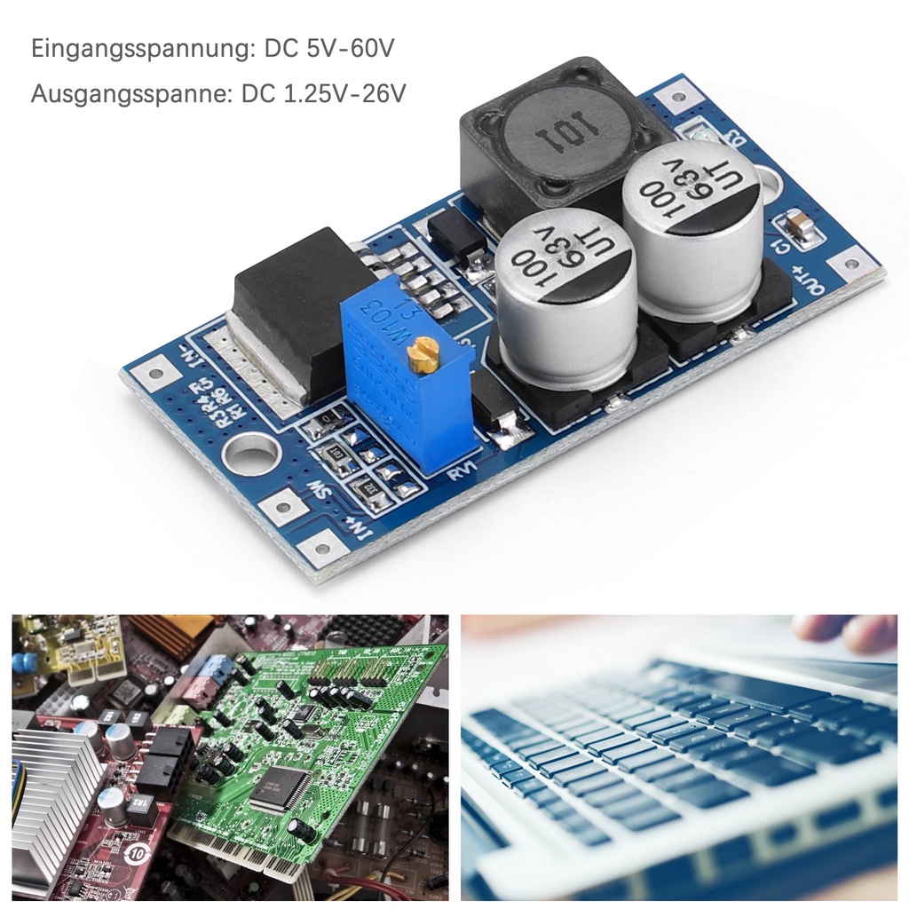 DC-DC LM2596HV Buck Converter 5V-60V to 1 25V-26V Step-down Power Module 48V to 3V/5V/12V Voltage Regulator