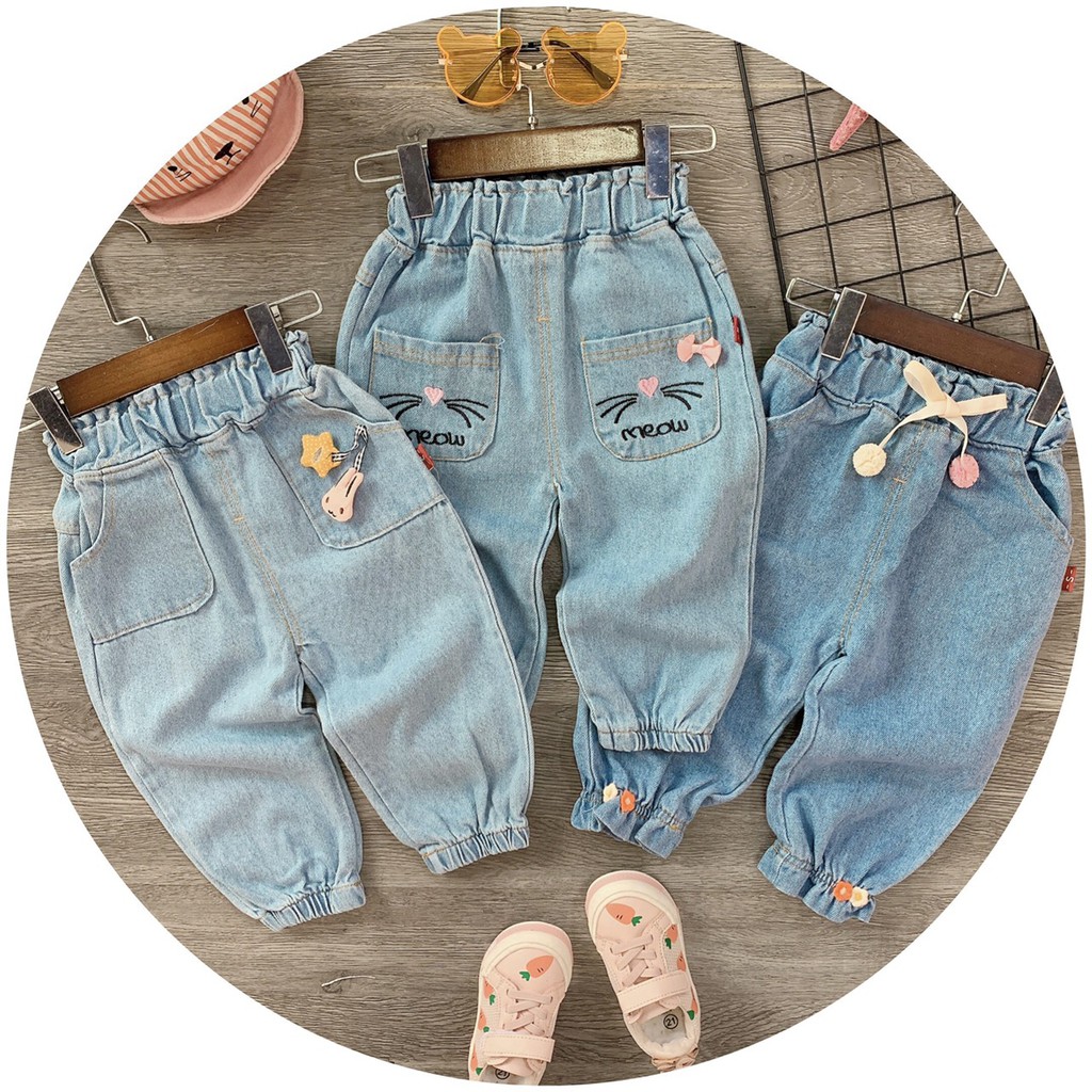Quần bò dài cho bé💕FREESHIP💕 chất liệu dày dặn dễ thương cho bé