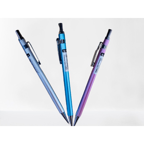 Bút chì kim học sinh Deli (EU998) - Ngòi 0.7mm - Vỏ kim loại không hao mòn chống gỉ- bảo vệ ngòi chì khi sử dụng