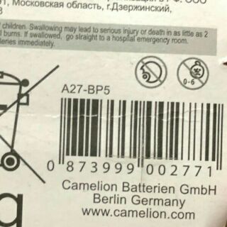 Pin A27 12V Camelion