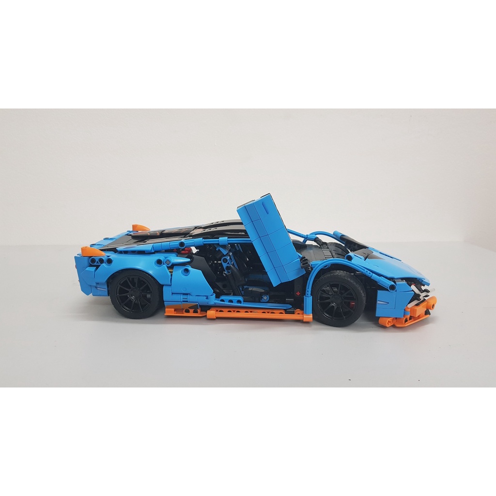 Đồ chơi lắp ráp xe Technic mô hình siêu xe Lamborghini màu xanh  - SY BLOCK 8618