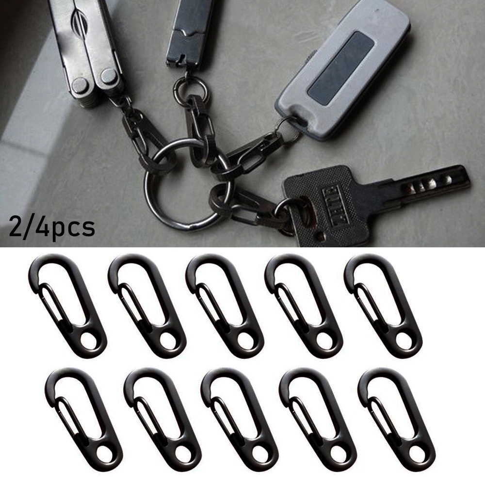 LETTER 2/4pcs Hang Buckle MIni Aluminum Alloy Survival EDC Gear Outdoor Hook Safety Travel Tools D Carabiner