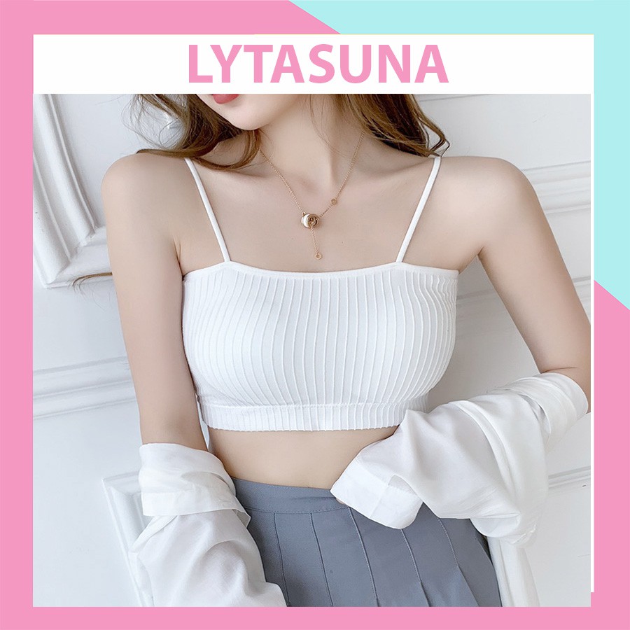 [Mã FAMARAL1 giảm 10K đơn 50K] Áo Bra 2 dây GÂN TĂM đệm mỏng, ôm ngực co giãn, mềm mịn BR23