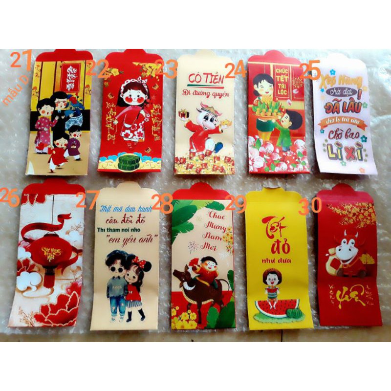 Combo 10 Bao Lì Xì Tết 2023 Được Chọn Mẫu ⚡Ảnh thật