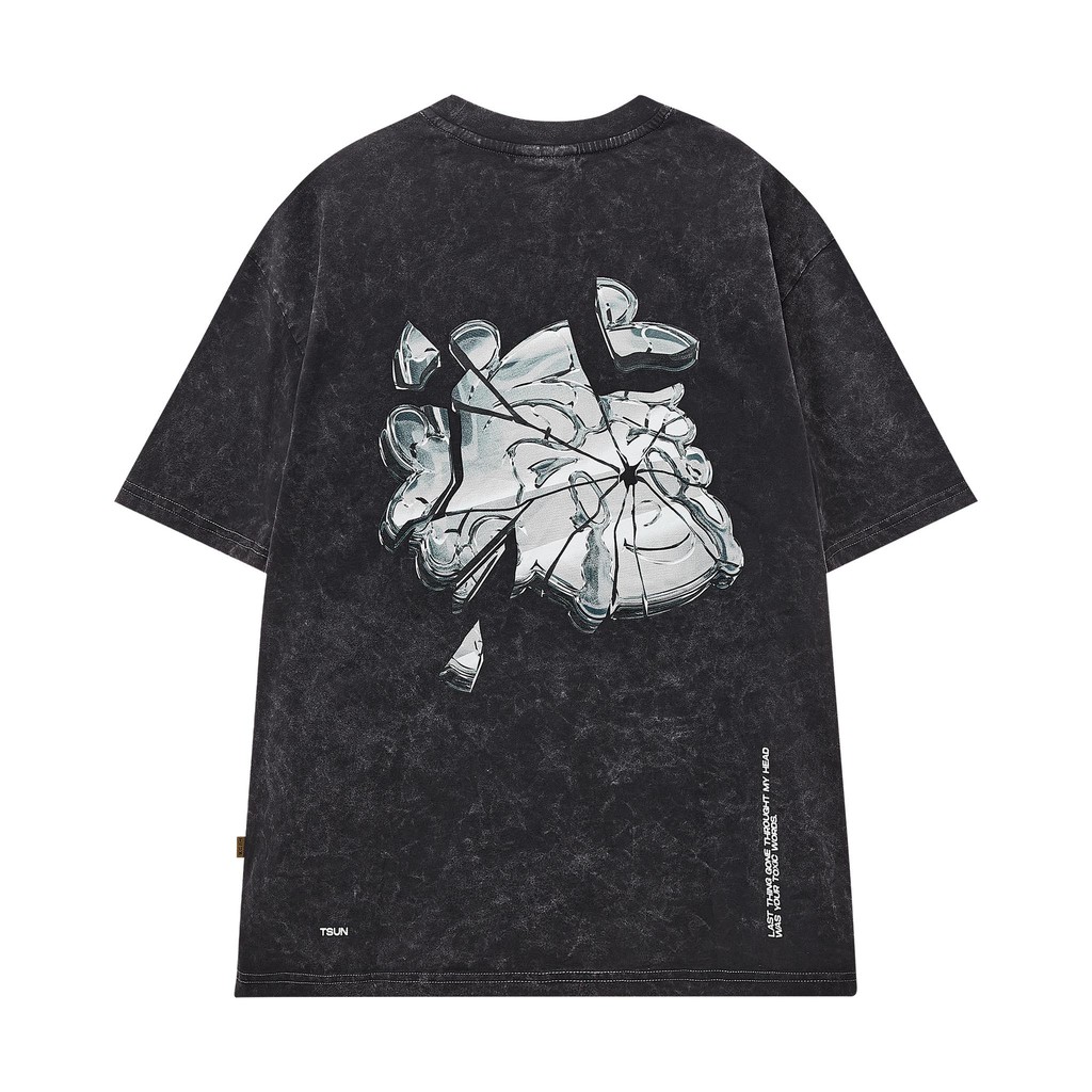 Áo thun TSUN Broken Wash Tee - Xám _ Unisex