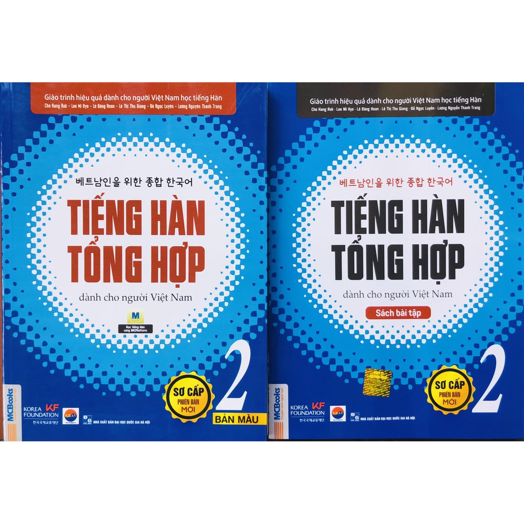 Sách - Tiếng Hàn Tổng Hợp Dành Cho Người Việt Nam Sơ Cấp 2 bản 4 màu (SGK + SBT)