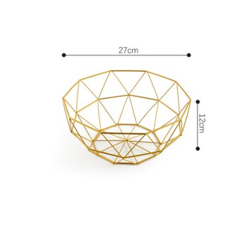 Rổ đựng trái cây màu vàng loại lớn 10 góc 27x12cm
