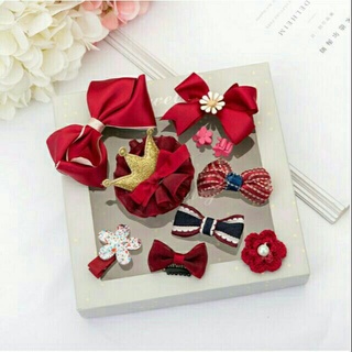 Set 10 nơ kẹp tóc cho bé