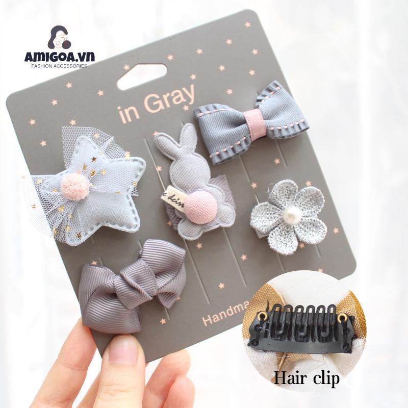 Kẹp Tóc Thiết Kế Xinh Xắn Không Đau Dành Cho Bé
