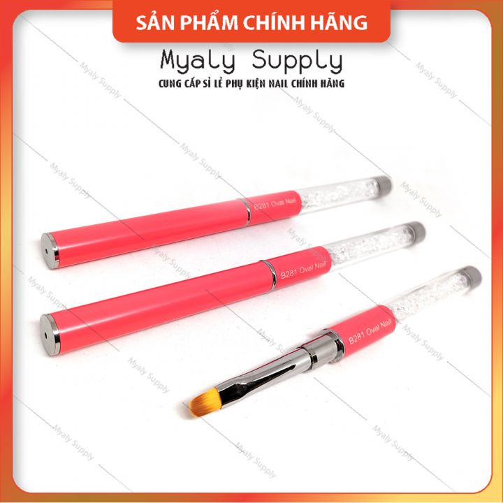 Cọ Đắp Gel Đầu Tròn Oval Cán Đá B281 1435
