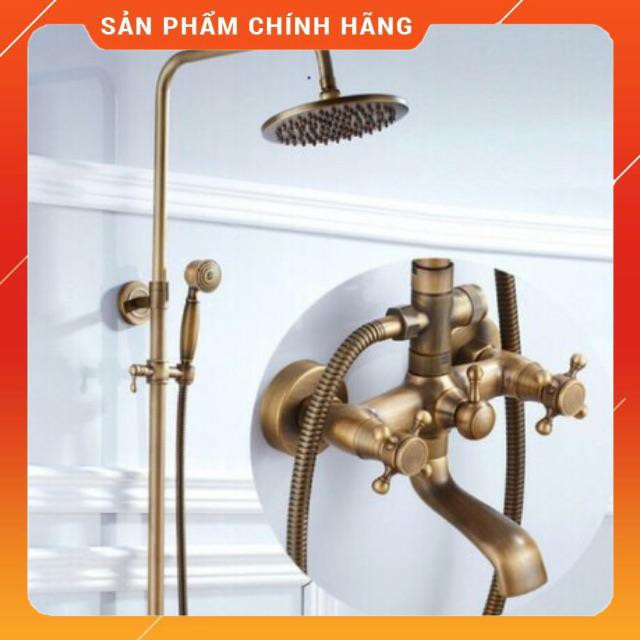 (SALE) Cây sen tắm đứng nóng lạnh đồng cổ, sen cây nóng lạnh giả cổ, thiết kế tinh tế đẳng cấp sang trọng