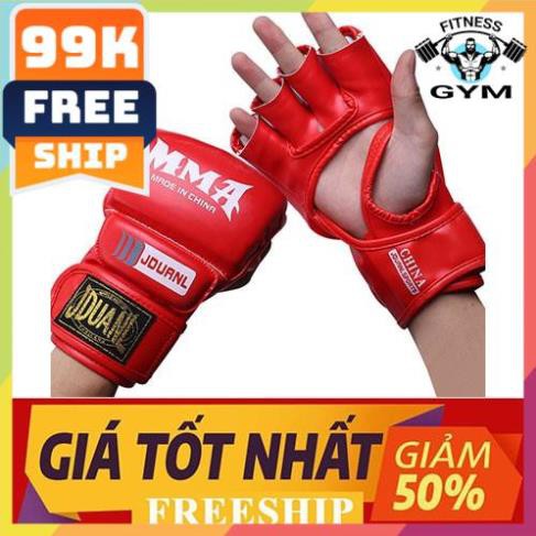 FREESHIP 🎁 Găng tay MMA hở ngón 02 ⚡FREESHIP⚡ Găng tay đấm bốc hở ngón