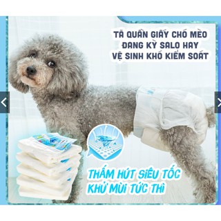TÃ QUẦN (BỈM) GIẤY CHO CHÓ MÈO (KỲ SALO, VỆ SINH KHÓ KIỂM SOÁT) ĐỦ SIZE CHẮC CHẮN