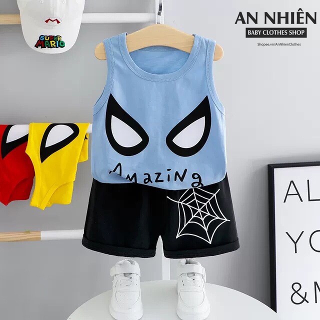 (Bộ) SPIDERMAN SÁT NÁCH MÙA HÈ CHO BÉ ( 8- 18 KG)