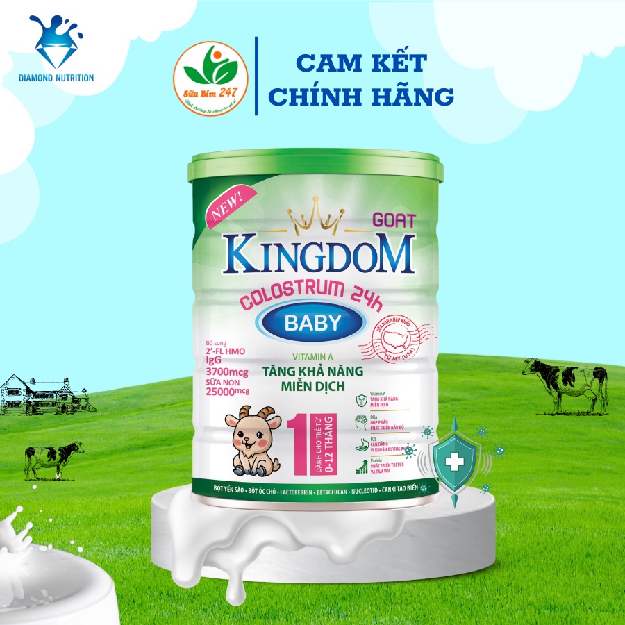 Sữa Bột Kingdom Colostrum24h Baby Goat 400g,900g (Date New)