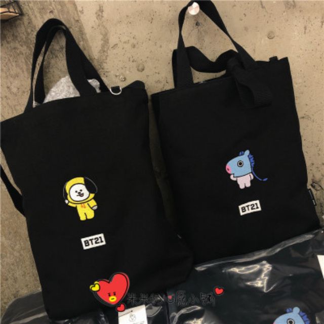 Túi tote thêu BTS, BT21