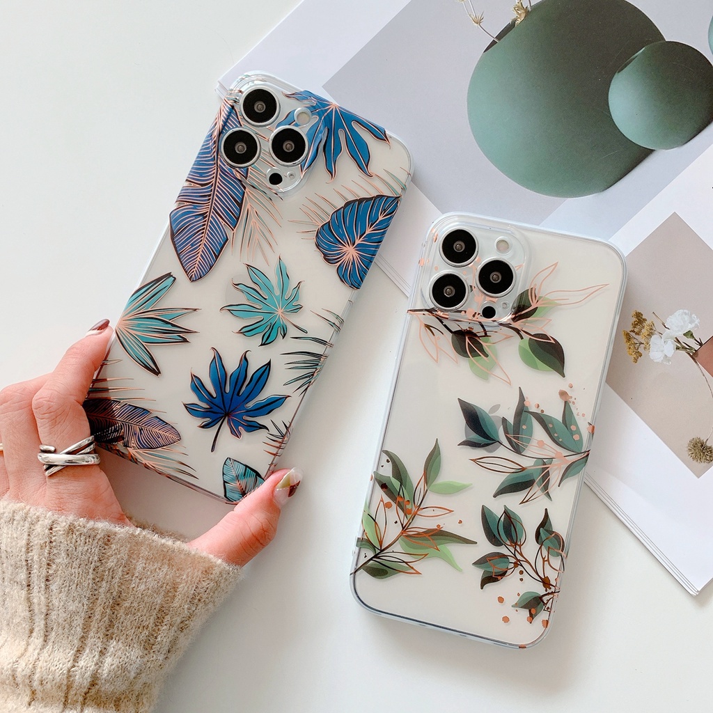 Ốp điện thoại trong suốt họa tiết bông hoa sang trọng thích hợp cho IPHONE 11 12 13 PRO MAX X XR XS SE 2020 7+ 8 PLUS