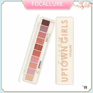 Fa158 bảng phấn mắt focallure 10 màu kết cấu mịn kèm cọ và gương hai đầu