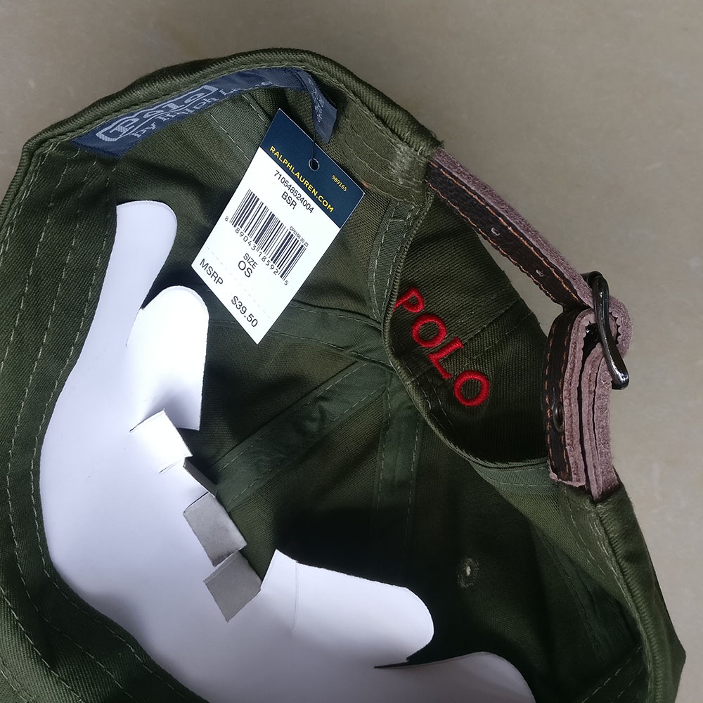 Mũ Lưỡi Trai Bóng Chày Polo Dây Da Thêu Hình Ngựa Pony Rider Có Thể Điều Chỉnh