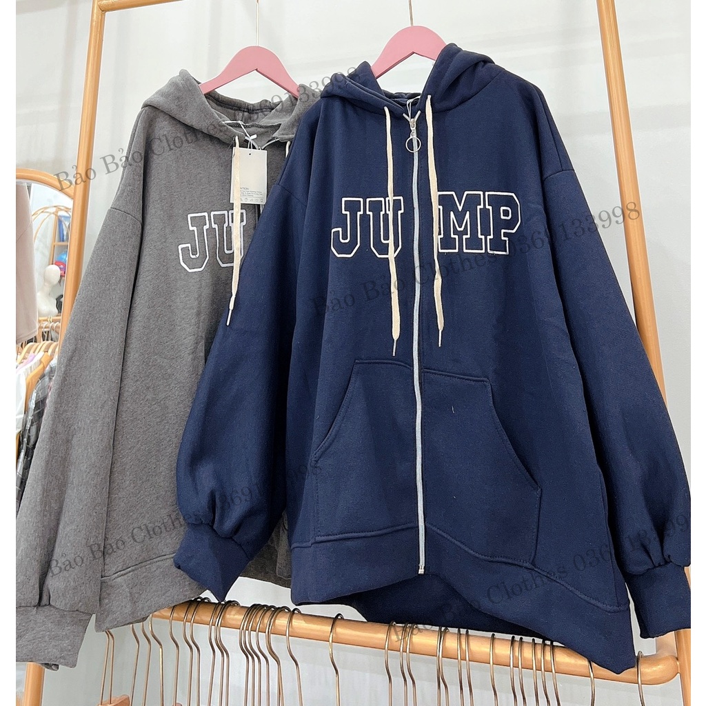 Áo Khoác Nỉ Form Rộng Mũ Rộng Jump Vải Dày Mịn Thoáng Mát Thiết Kế Hot Trend Unisex Nam Nữ