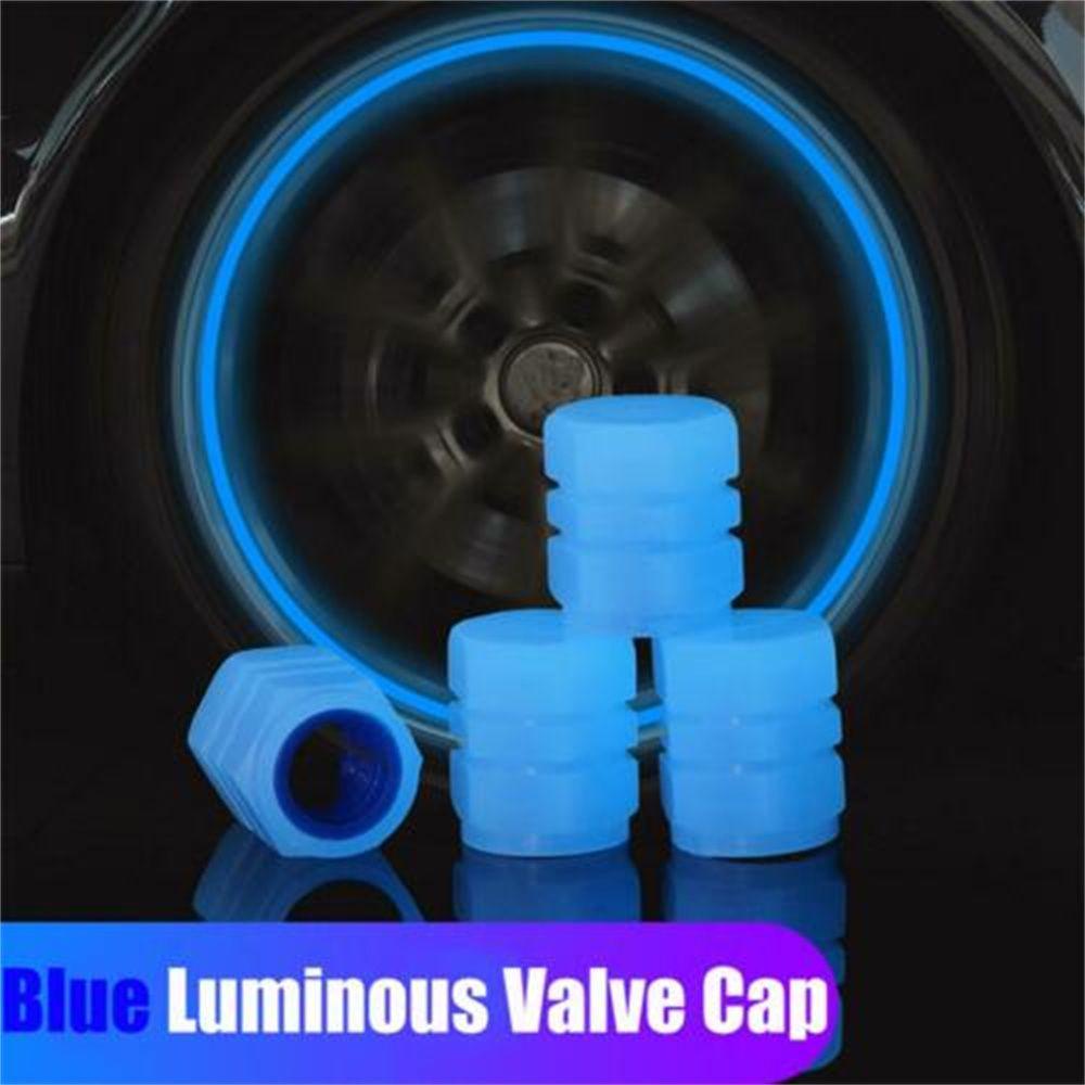 Bộ 2 / 4 / 8 Nắp Van Bánh Xe Chống Bụi Màu Dạ Quang