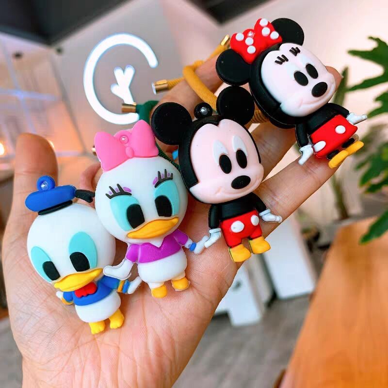 Donald Duck Dây Cột Tóc Cao Su Hình Chuột Mickey Minnie / Vịt Donald Dễ Thương