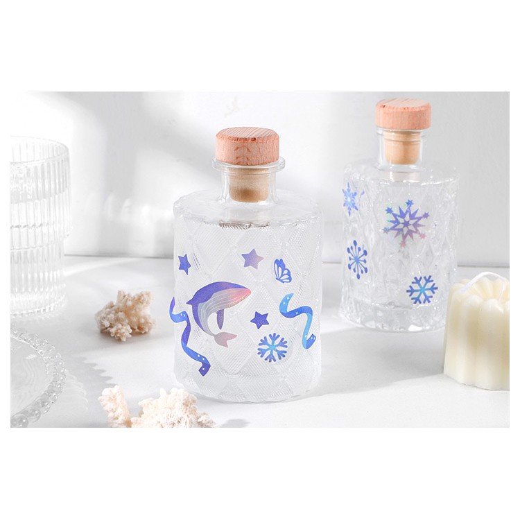 Sticker/ Hình dán Trang Trí Thiệp Màu Tím - Nhiều kiểu dáng nổi bật