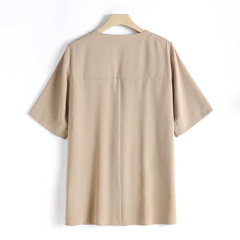 Áo ZANZEA tay lửng cổ chữ V màu trơn thời trang cho nữ