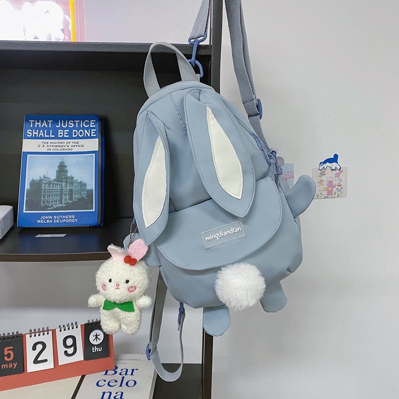 Backpack balo 2022 dành cho nữ Túi đeo chéo vai hình thỏ dễ thương phong cách nhật bản
