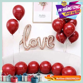 10 Bóng Bay Đỏ Đô 2 lớp siêu dày dặn Trang Trí Sinh Nhật - Trang Trí Cưới - Phụ Kiện Trang Trí
