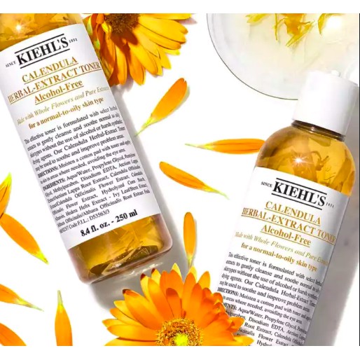 Toner Hoa Cúc Kiehls Calendula Herbal Extract không chứa cồn, nhẹ dịu chăm sóc làn da 125ml/250ml/500ml